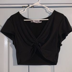 Black cropped Urban Outfitters shirt